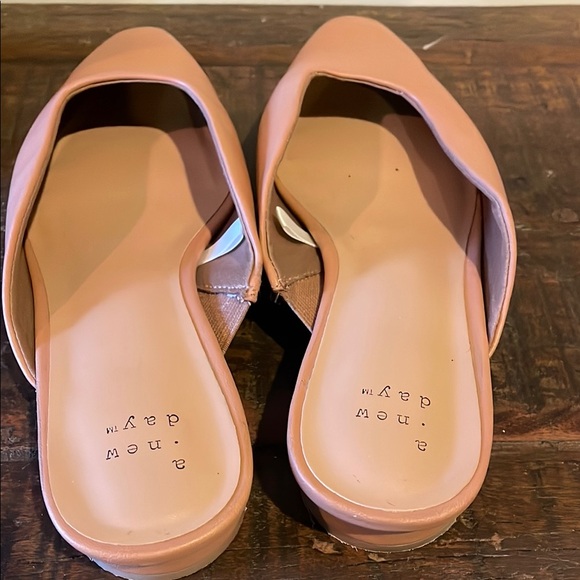 A New Day Pink Mules Elegant Slip-On Shoes - Picture 2 of 4